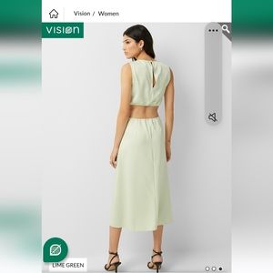 Simons Vision Open-Back Satiny Dress